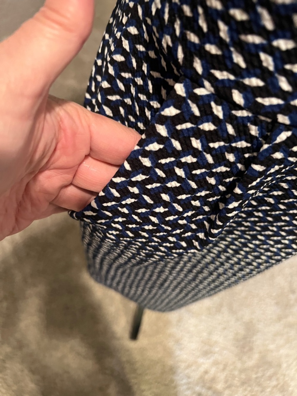 Mystic Black and White Geometric-Print Midi Dress - Picture 2 of 8